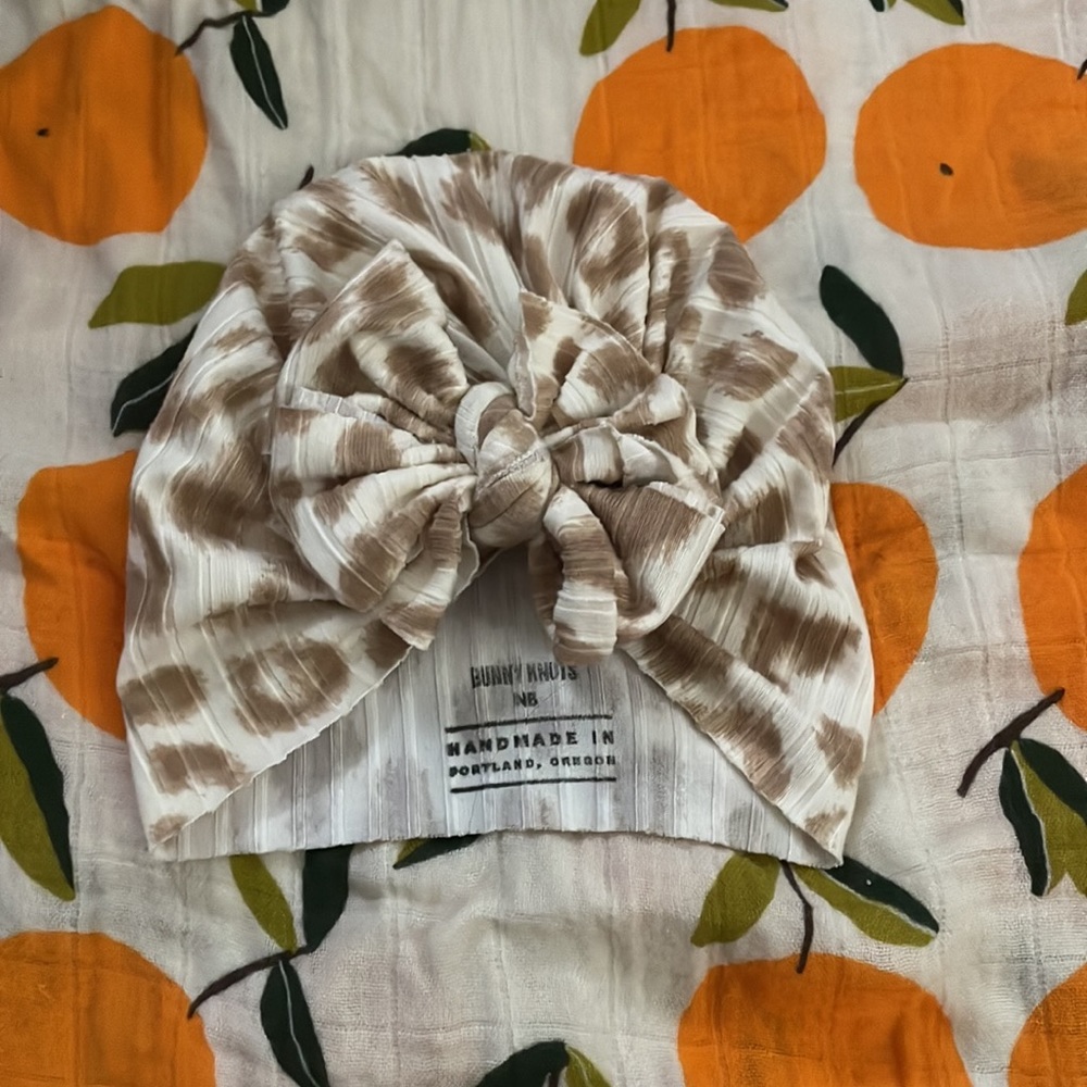 Newborn size bunny knot turbans